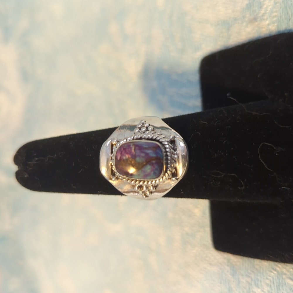 Sterling Silver Purple Turquoise Ring